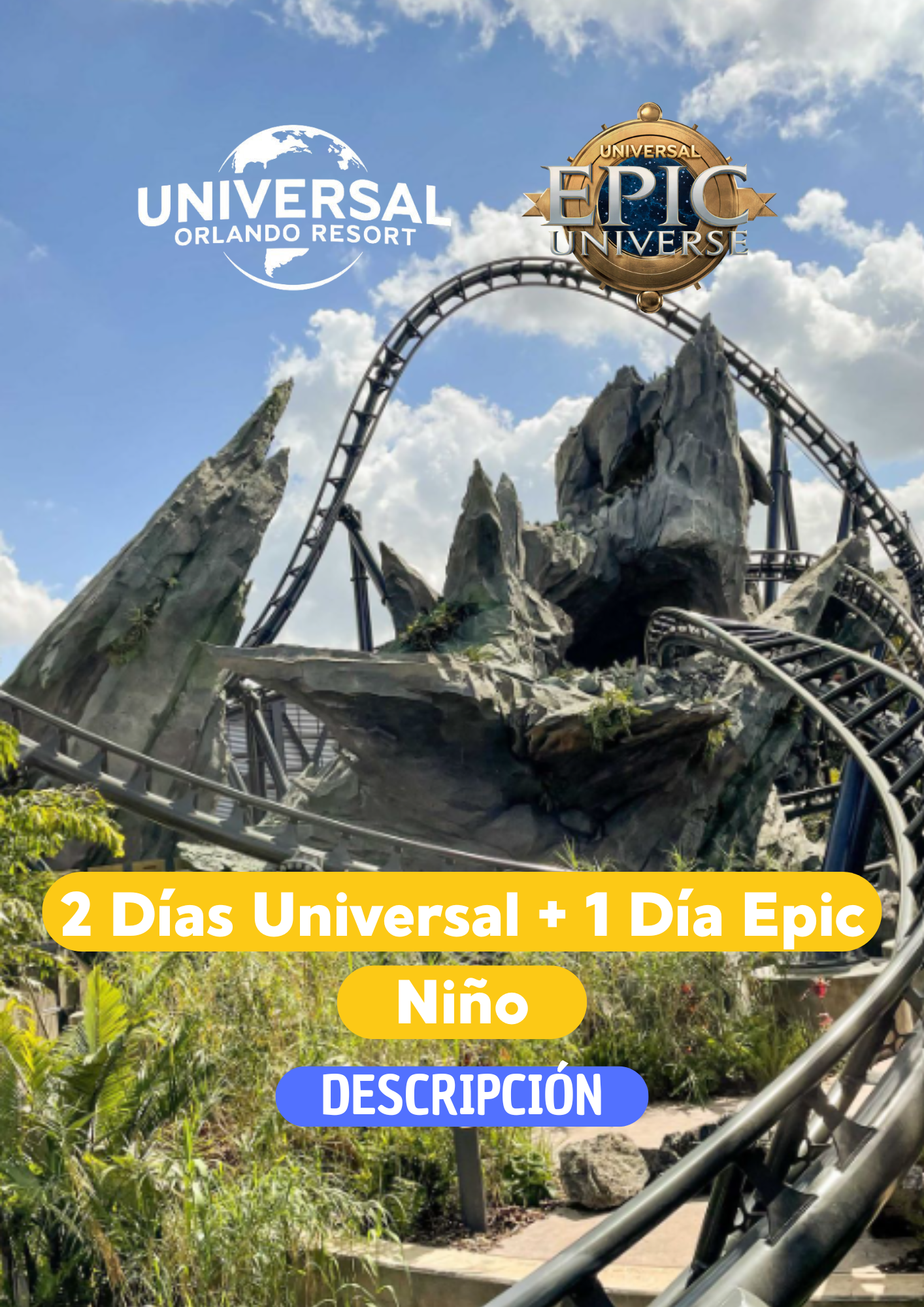 2 DIAS UNIVERSAL STUDIOS + 1 DIA EPIC NIÑO (3-9 AÑOS) - CLIC EN EL BOTON DE WHATSAPP PARA MAS INFORMACION! TARIFAS DESDE...