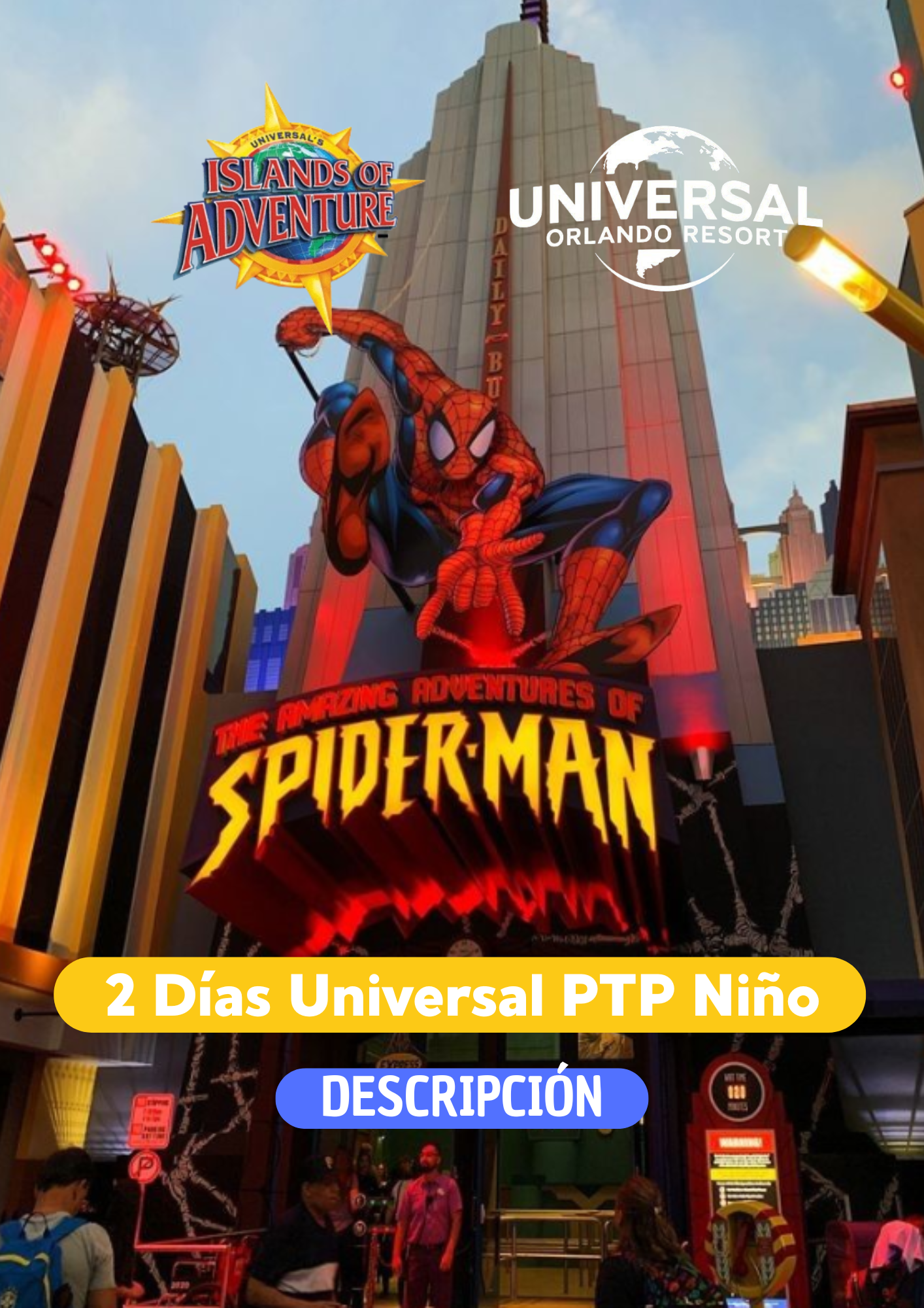 2 DIAS UNIVERSAL STUDIOS PTP NIÑOS (3-9 AÑOS) - CLIC EN EL BOTON DE WHATSAPP PARA MAS INFORMACION! TARIFAS DESDE...
