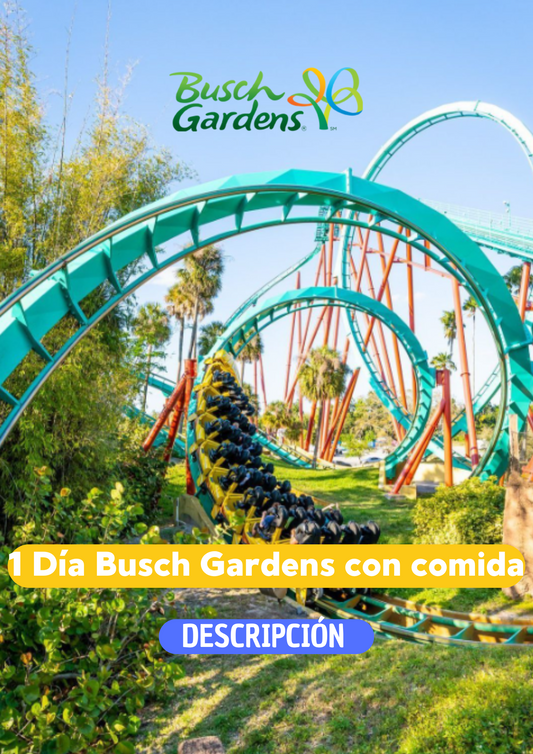 BUSCH GARDENS 1 DIA CON COMIDA - CLIC EN EL BOTON DE WHATSAPP PARA MAS INFORMACION! TARIFAS DESDE...