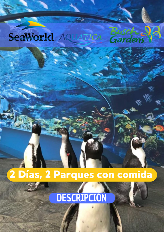 SEAWORLD 2 DIAS CON COMIDA - CLIC EN EL BOTON DE WHATSAPP PARA MAS INFORMACION! TARIFAS DESDE...