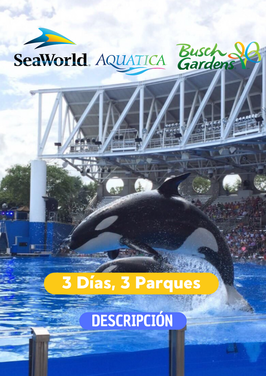 SEAWORLD 3 DIAS - CLIC EN EL BOTON DE WHATSAPP PARA MAS INFORMACION! TARIFAS DESDE...
