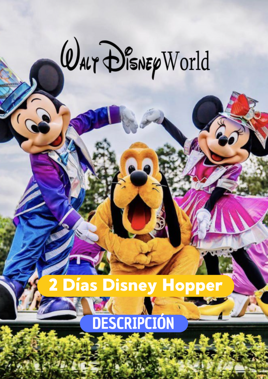 DISNEY HOPPER 2 DIAS - CLIC EN EL BOTON DE WHATSAPP PARA MAS INFORMACION! TARIFAS DESDE...