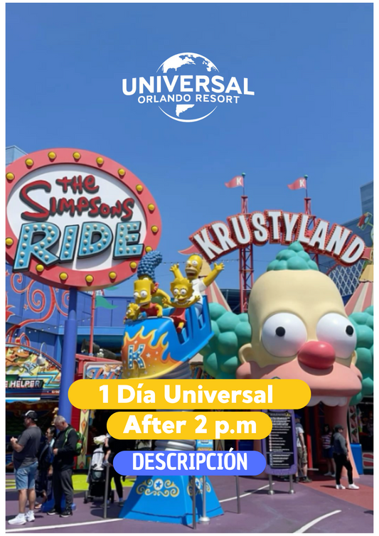 1 DIA UNIVERSAL AFTER 2PM - CLIC EN EL BOTON DE WHATSAPP PARA MAS INFORMACION! TARIFAS DESDE...