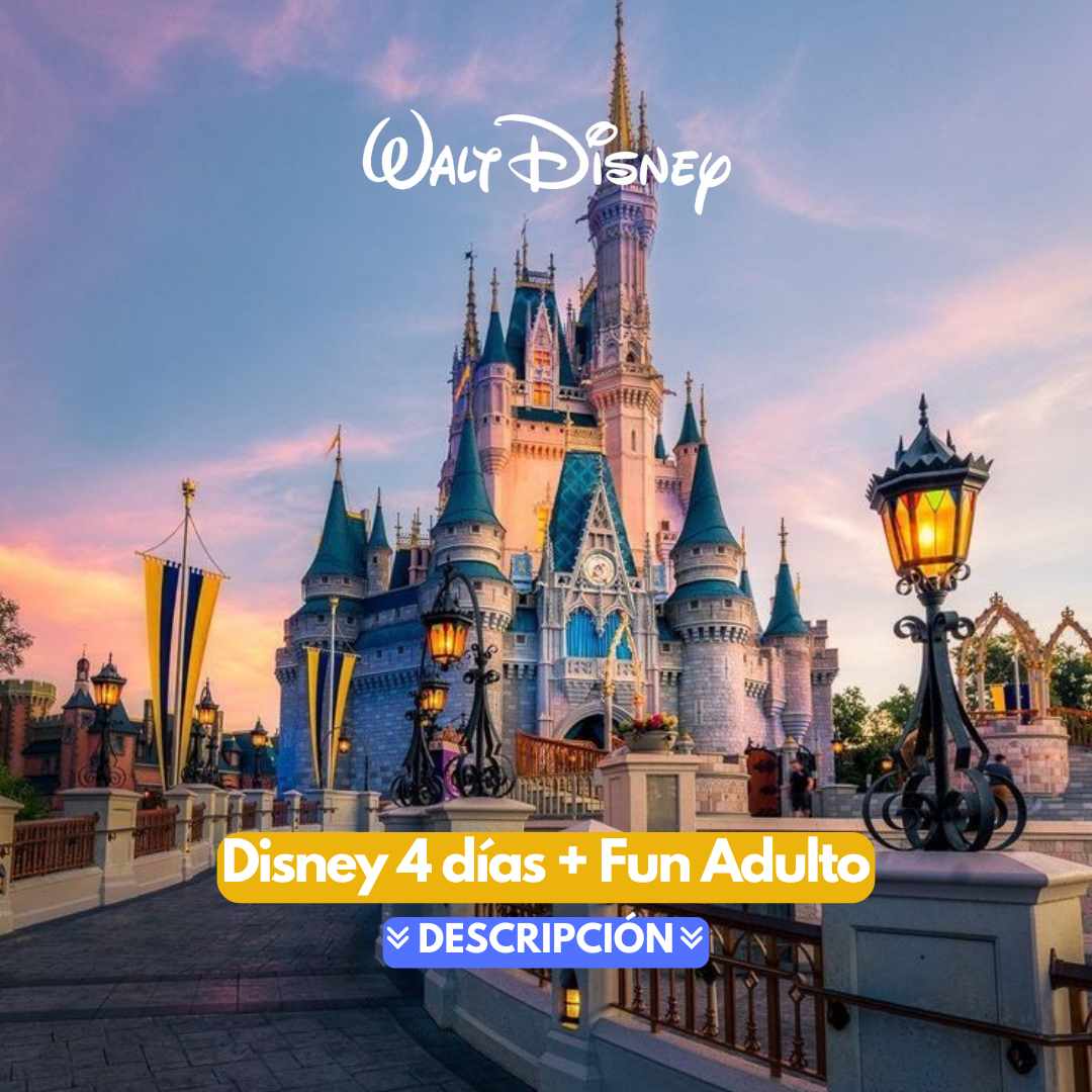 DISNEY 4 DIAS + OBSEQUIO