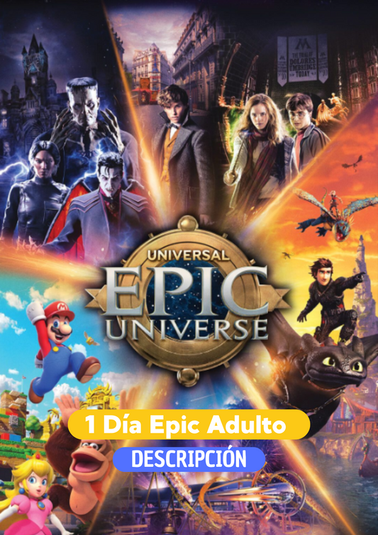 1 DIA EPIC ADULTO - CLIC EN EL BOTON DE WHATSAPP PARA MAS INFORMACION! TARIFAS DESDE...